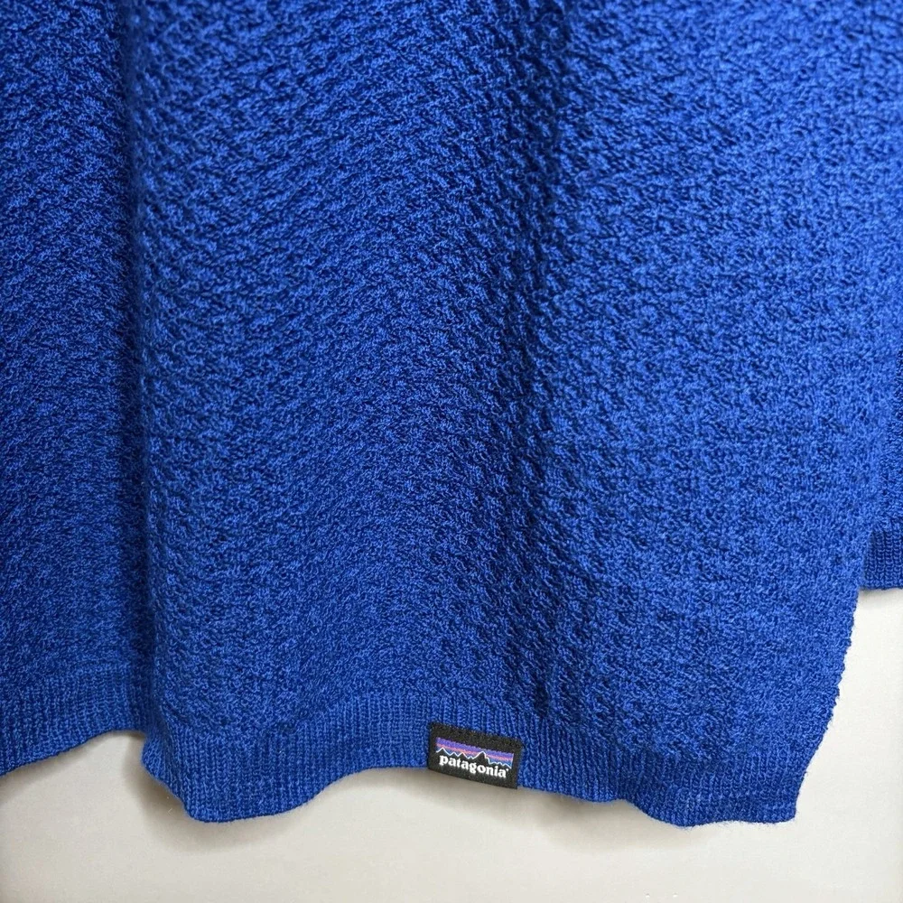 Patagonia Capilene Air Crew Mens XXL Blue Merino Wool Blend Base Layer Pullover